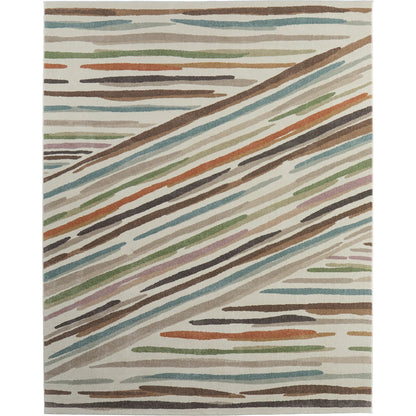 Eden EDN39QXF Rug by Feizy in ivory, brown, blue. Made from polypropylene in a unique style.