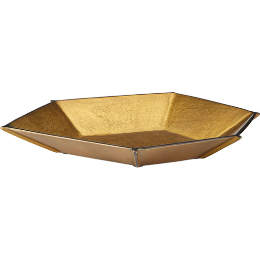 Merola Bowl by Currey and Company in antique brass, bronze. Made from cast aluminum in a unique style.