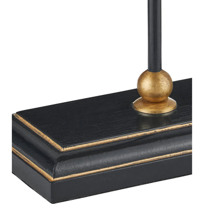 Daphne Table Lamp by Currey and Company. Made from iron, brass, engineered wood in a modern style.