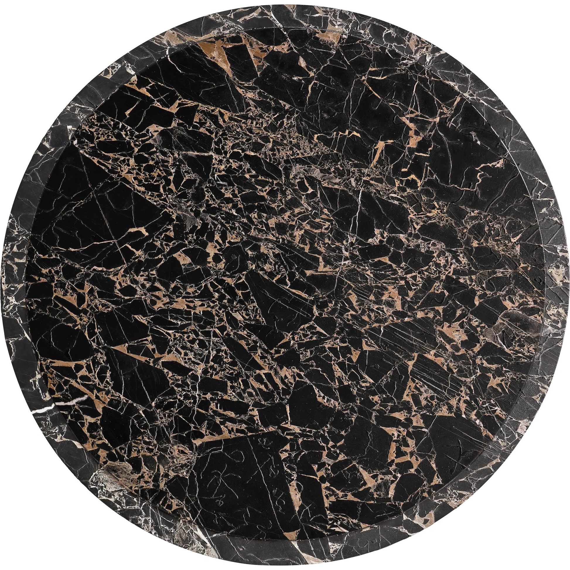 Stone Ridge Round Marble Cocktail Table by Jonathan Charles in tully light acacia. Made from acacia veneer in a modern style.