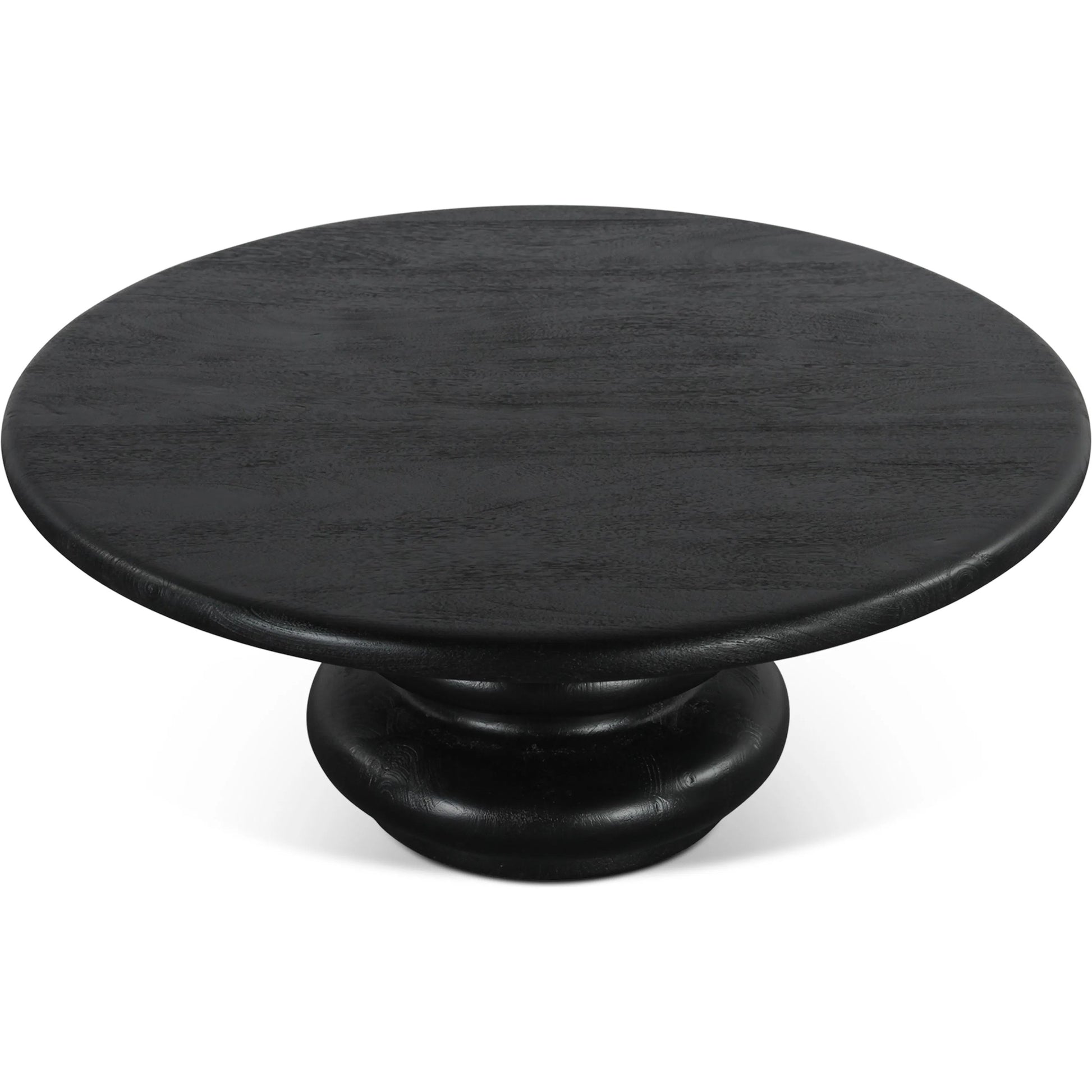 Bakio 36" Coffee Table by World Interiors in black. Made from mango wood in a modern style.