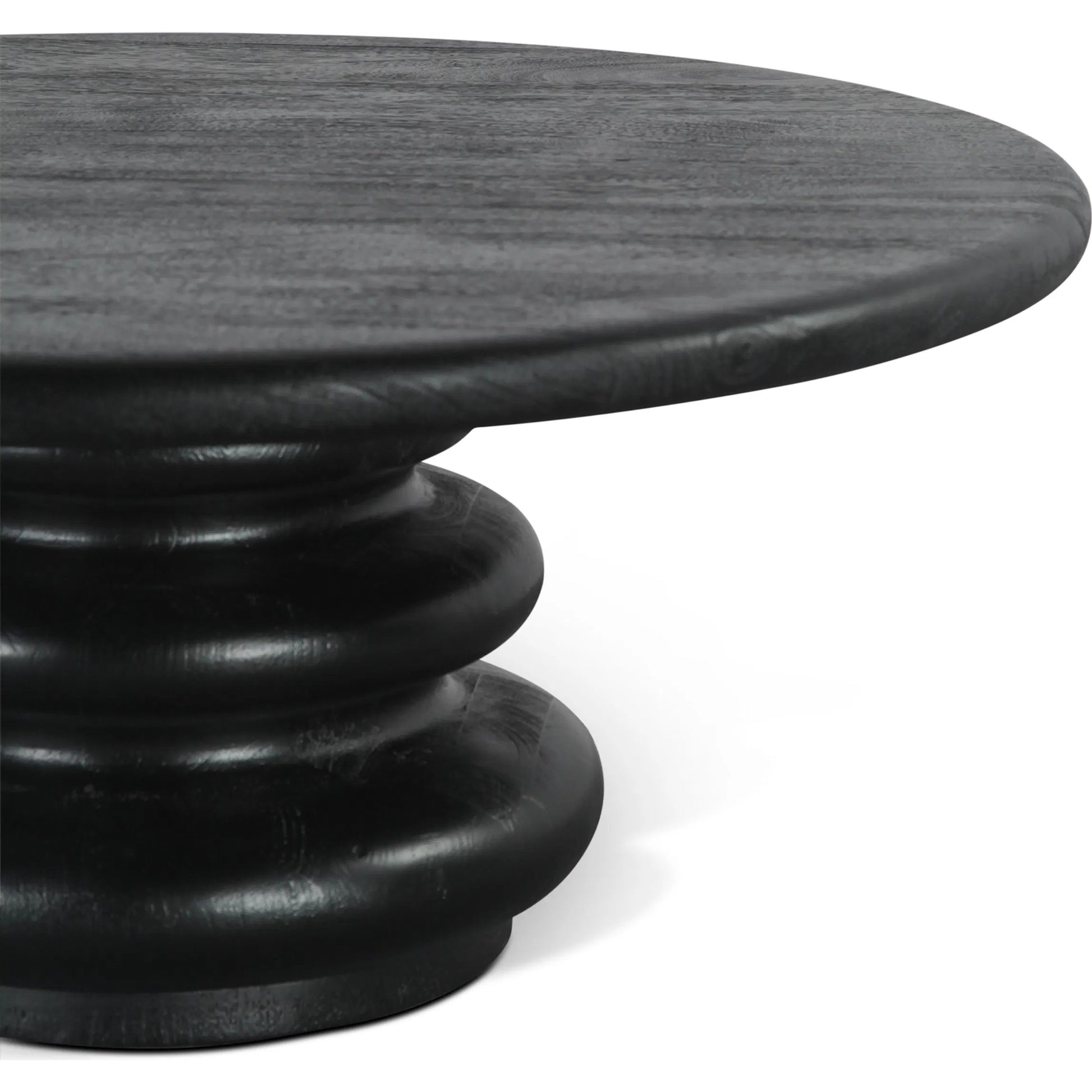 Bakio 36" Coffee Table by World Interiors in black. Made from mango wood in a modern style.