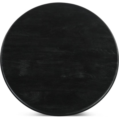 Bakio 36" Coffee Table by World Interiors in black. Made from mango wood in a modern style.