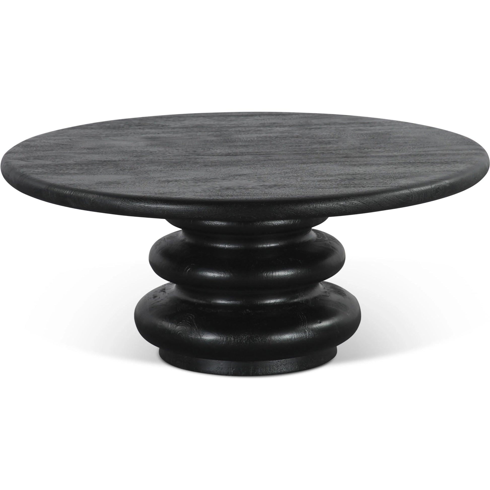 Bakio 36" Coffee Table by World Interiors in black. Made from mango wood in a modern style.