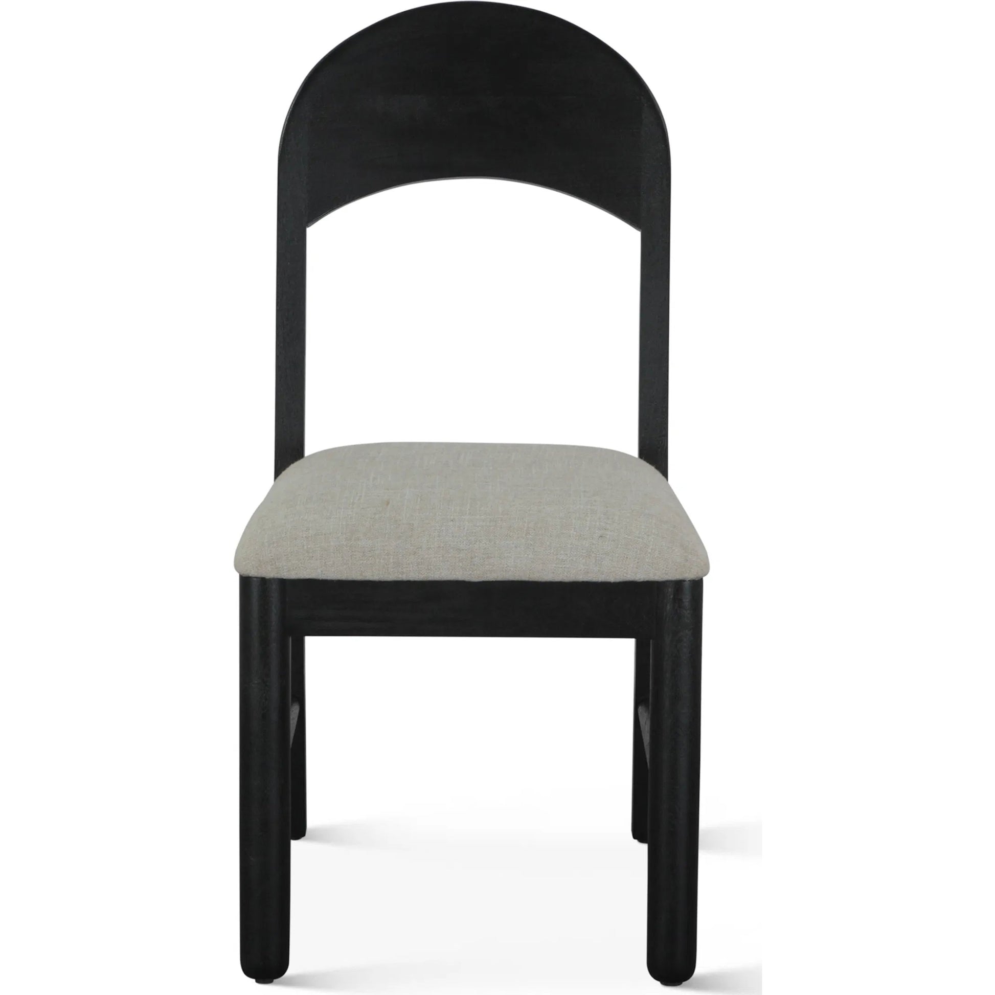 Bakio 18" Upholstered Dining Chair by World Interiors in black and sleek. Made from mango wood in a modern style.