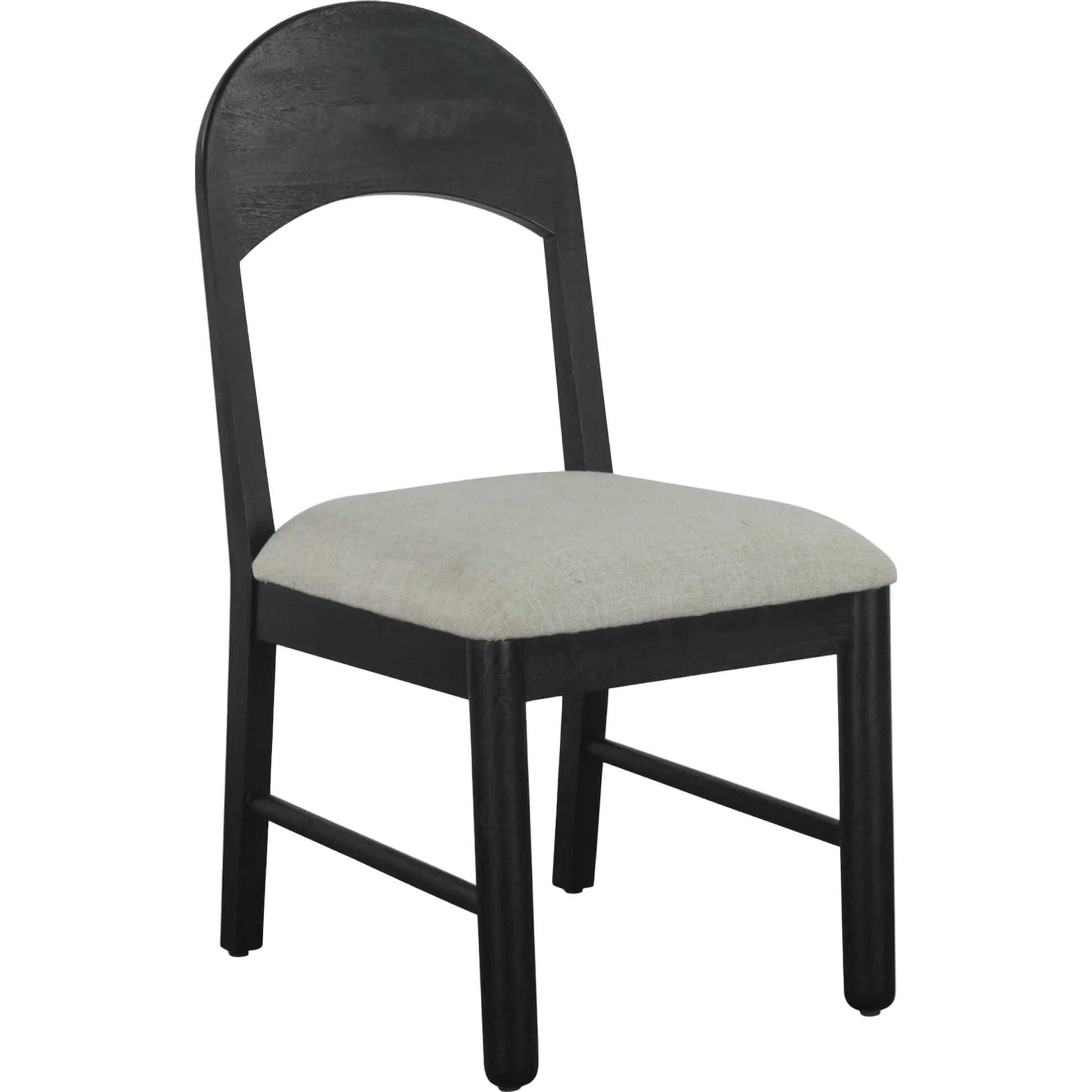 Bakio 18" Upholstered Dining Chair by World Interiors in black and sleek. Made from mango wood in a modern style.