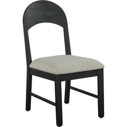 Bakio 18" Upholstered Dining Chair by World Interiors in black and sleek. Made from mango wood in a modern style.