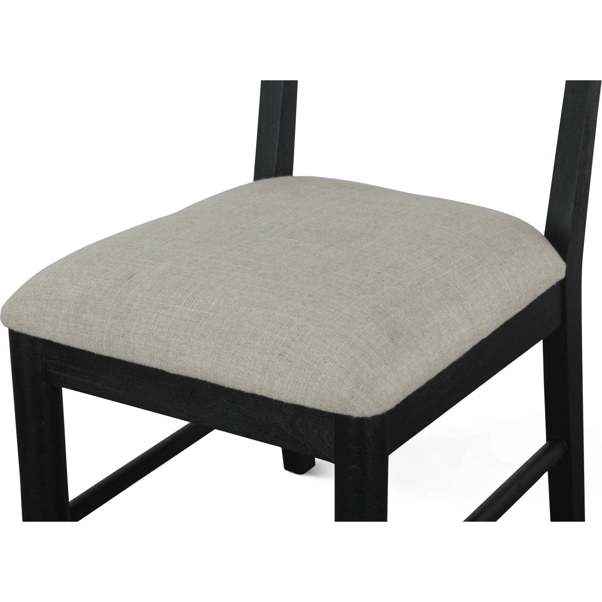 Bakio 18" Upholstered Dining Chair by World Interiors in black and sleek. Made from mango wood in a modern style.