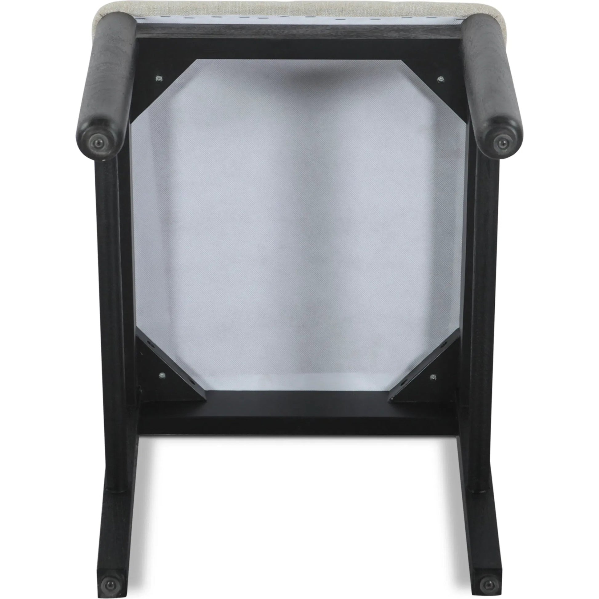 Bakio 18" Upholstered Dining Chair by World Interiors in black and sleek. Made from mango wood in a modern style.