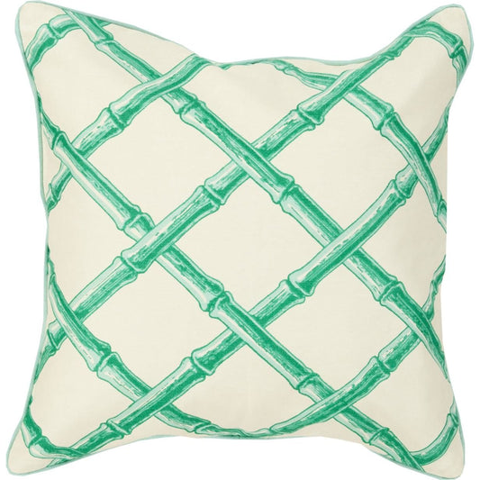 Bamboo Lattice Pillow - 13389 by Surya. Made from 100% cotton in a traditional style.