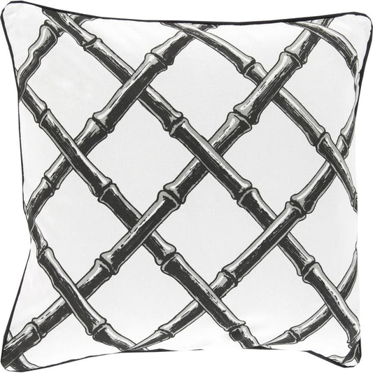 Bamboo Lattice Pillow - 13389 by Surya. Made from 100% cotton in a traditional style.