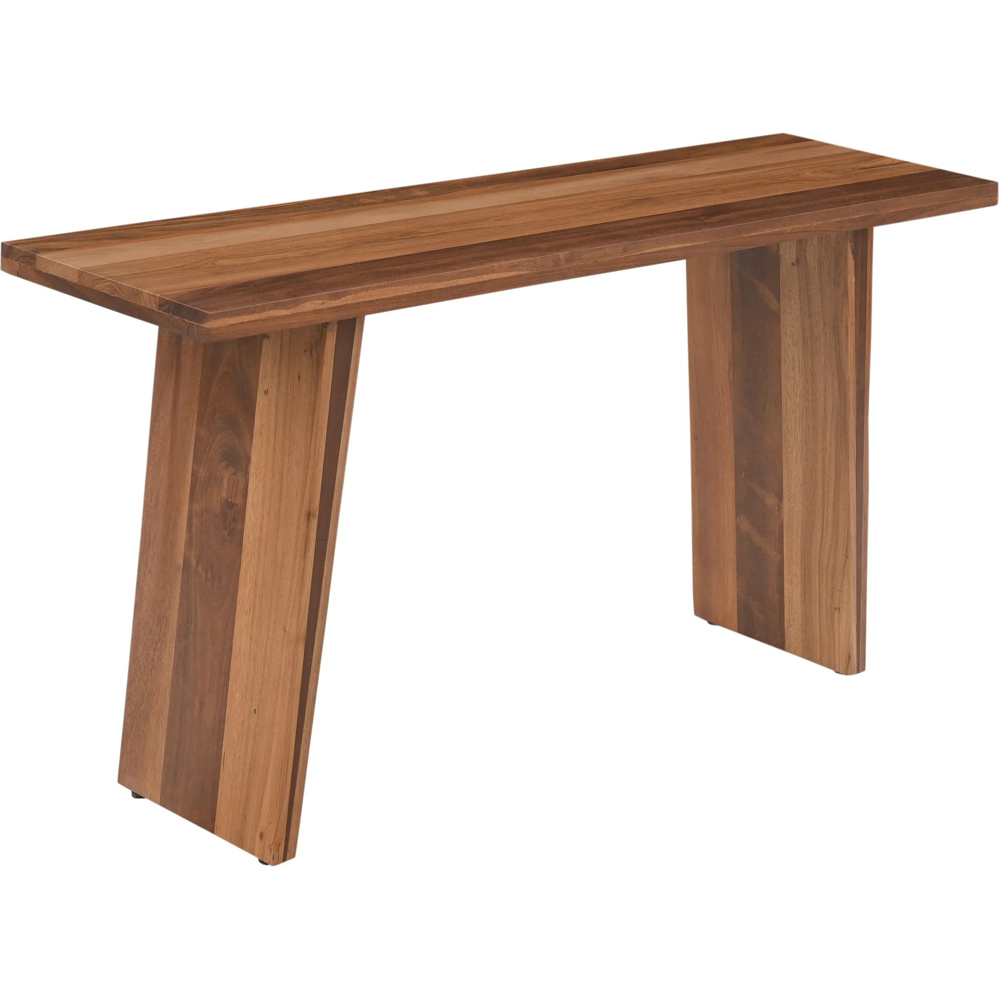 Madrid Modern Natural Teak Wood Console by World Interiors in brown and natural. Made from reclaimed wood in a unique style.