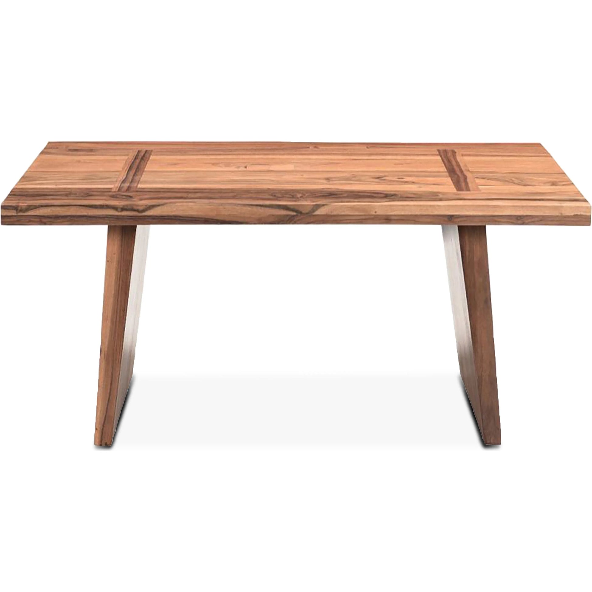 Madrid Modern Natural Teak Wood Coffee Table by World Interiors in brown and natural. Made from reclaimed hardwood in a unique style.