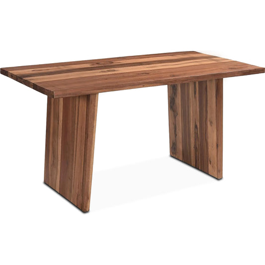 Madrid Modern Natural Teak Wood Dining Table by World Interiors in browns and natural. Made from reclaimed hardwood in a unique style.