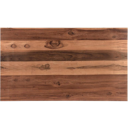Madrid Modern Natural Teak Wood Dining Table by World Interiors in browns and natural. Made from reclaimed hardwood in a unique style.