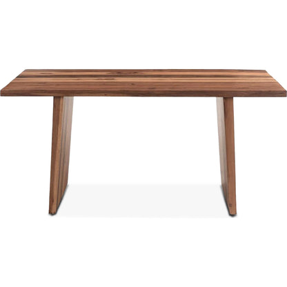 Madrid Modern Natural Teak Wood Dining Table by World Interiors in browns and natural. Made from reclaimed hardwood in a unique style.
