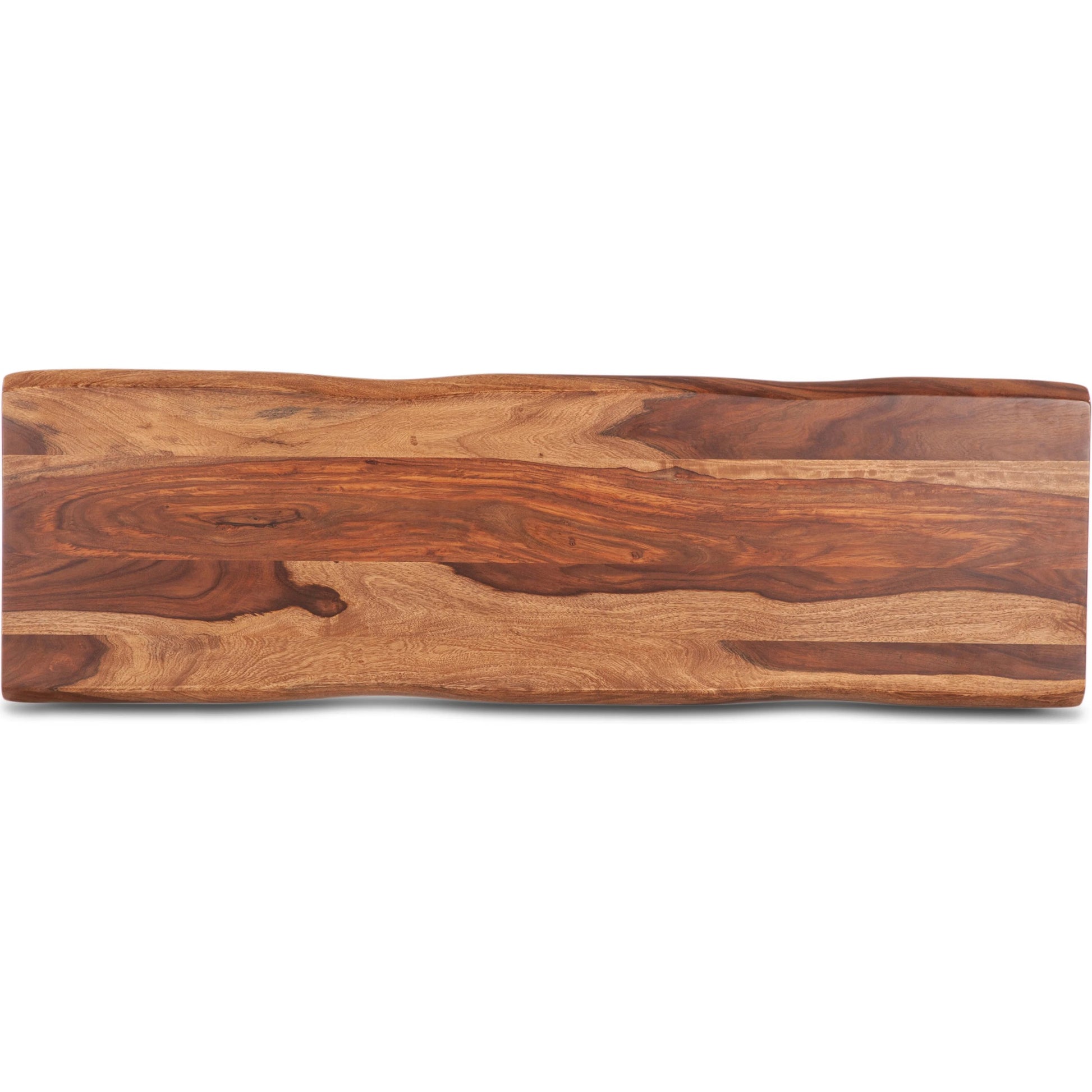 Elliston 58" Console Table by World Interiors in brown, black and natural sheesham. Made from reclaimed iron sheesham wood in a transitional style.