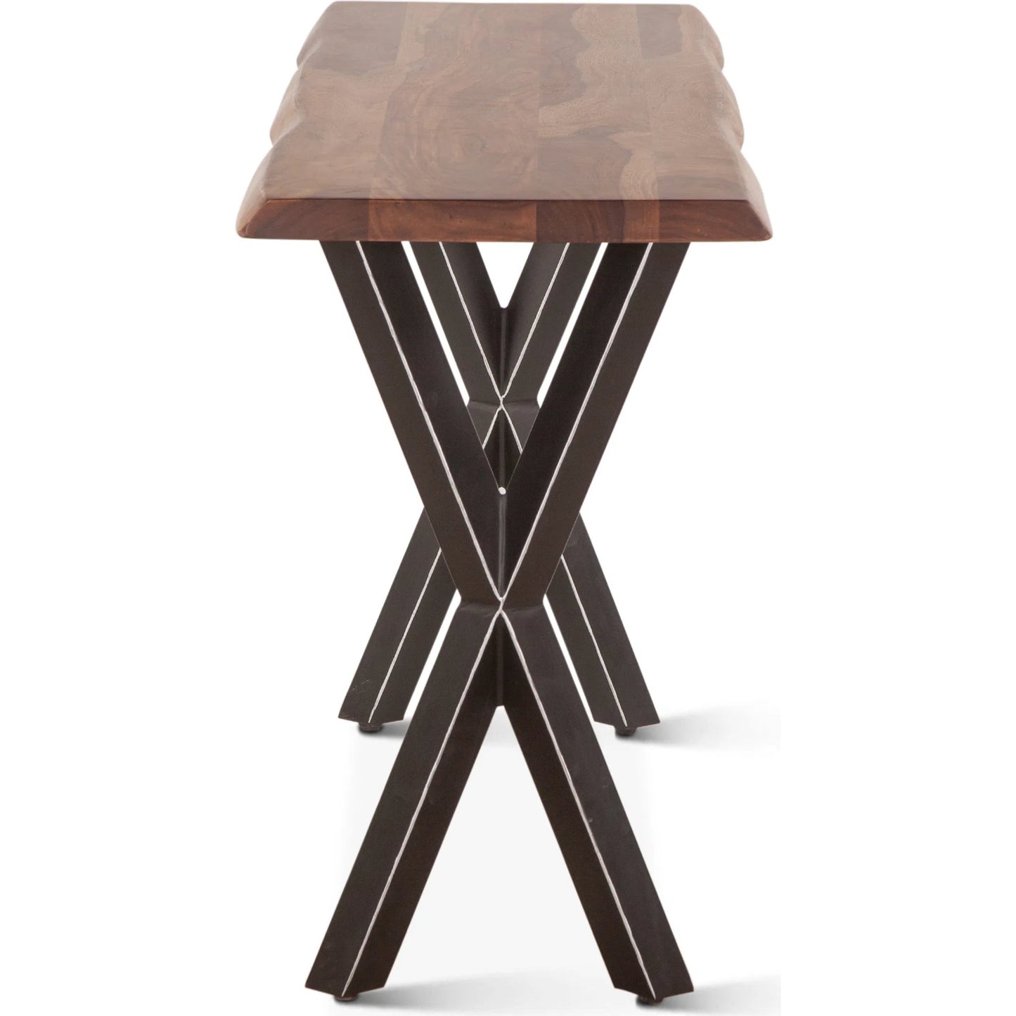 003 SI-2242832 | Additional Silo | Elliston 58" Console Table by World Interiors in brown, black and natural sheesham. Made from reclaimed iron sheesham wood in a transitional style.