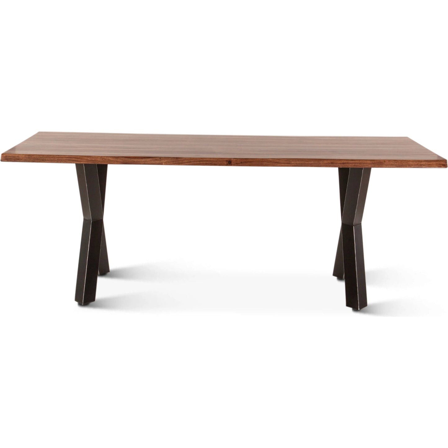 003 SI-2242835 | Additional Silo | Elliston 80" Dining Table by World Interiors in brown, black and natural. Made from reclaimed iron sheesham wood in a transitional style.