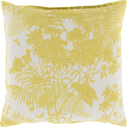 Shadow Floral Pillow - 13393 by Surya. Made from 90% cotton, 10% linen in a traditional style.