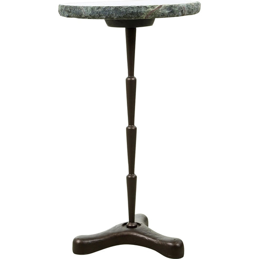 Harbor 15" Accent Table by World Interiors in black, gray and powder coated black. Made from marble iron in a unique style.