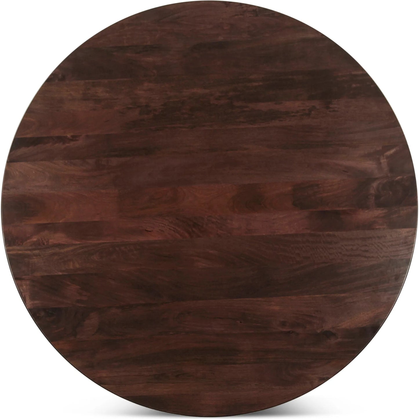 002 SI-2243036 | Additional Silo | Provence 54" Round Dining Table by World Interiors in brown and dark walnut. Made from mango wood in a unique style.