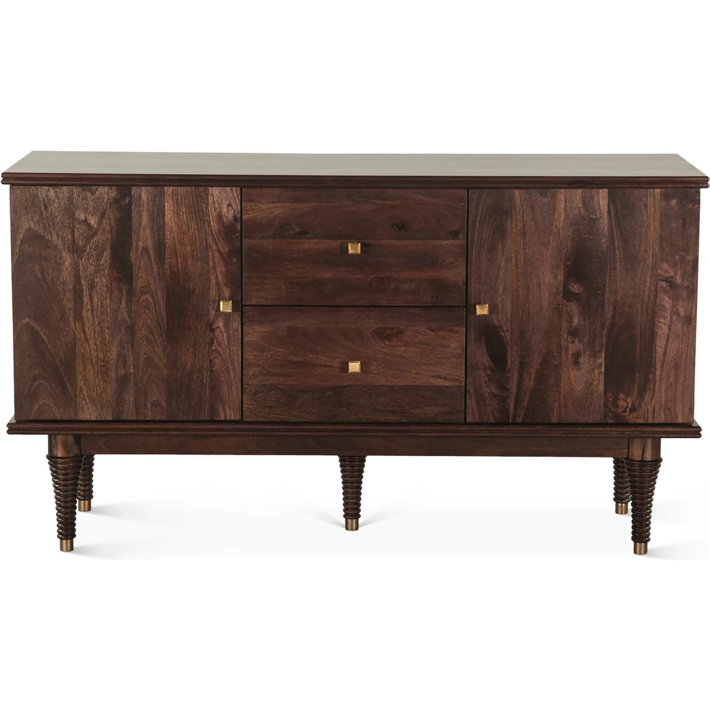 004 SI-2243037 | Additional Silo | Provence 55" Sideboard by World Interiors in brown and dark walnut. Made from mango wood in a unique style.
