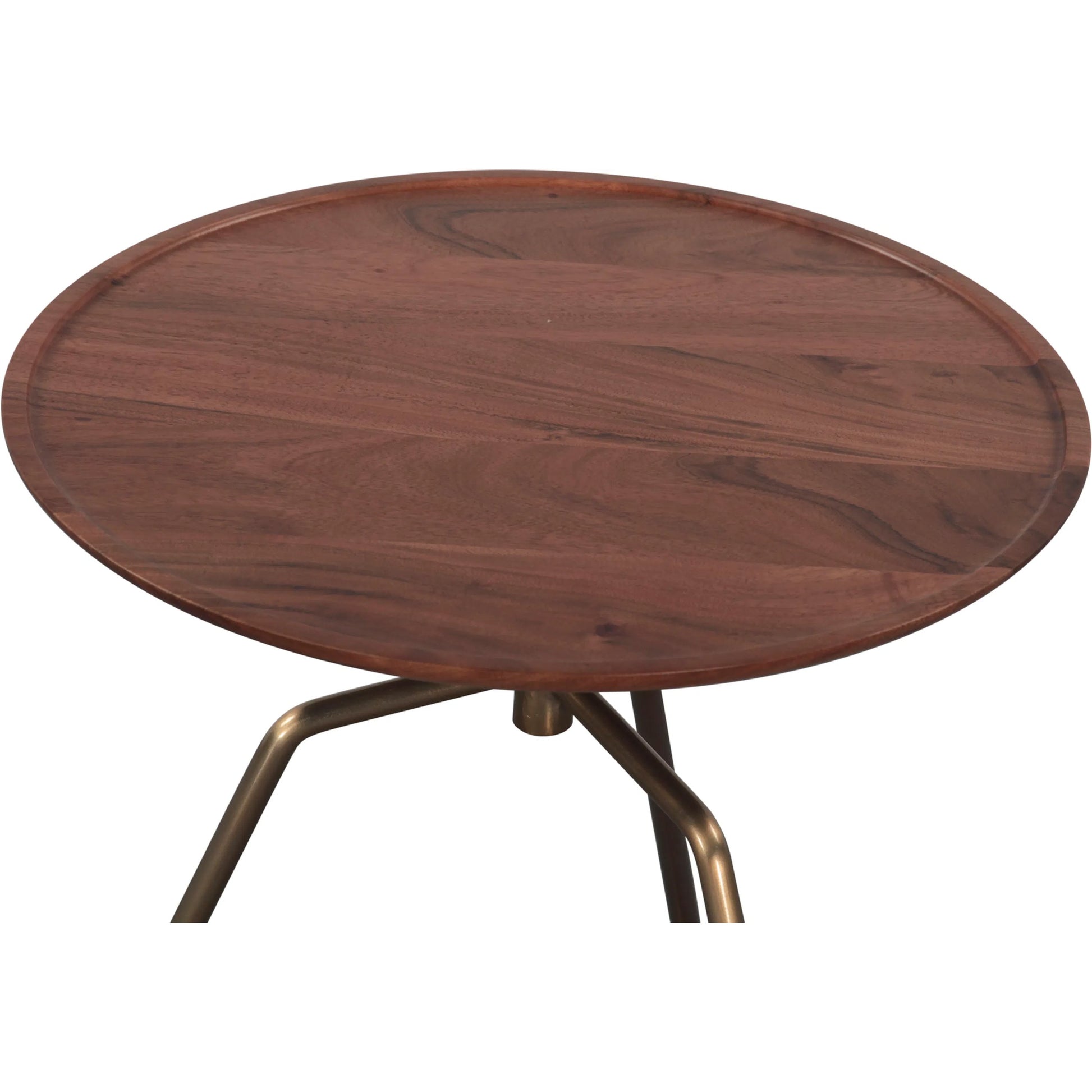 Provence Side Table by World Interiors in brown and dark walnut. Made from mango wood in a unique style.