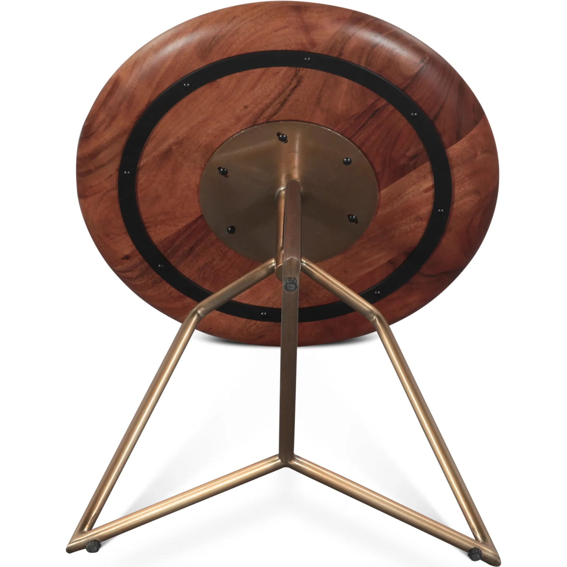 Provence Side Table by World Interiors in brown and dark walnut. Made from mango wood in a unique style.