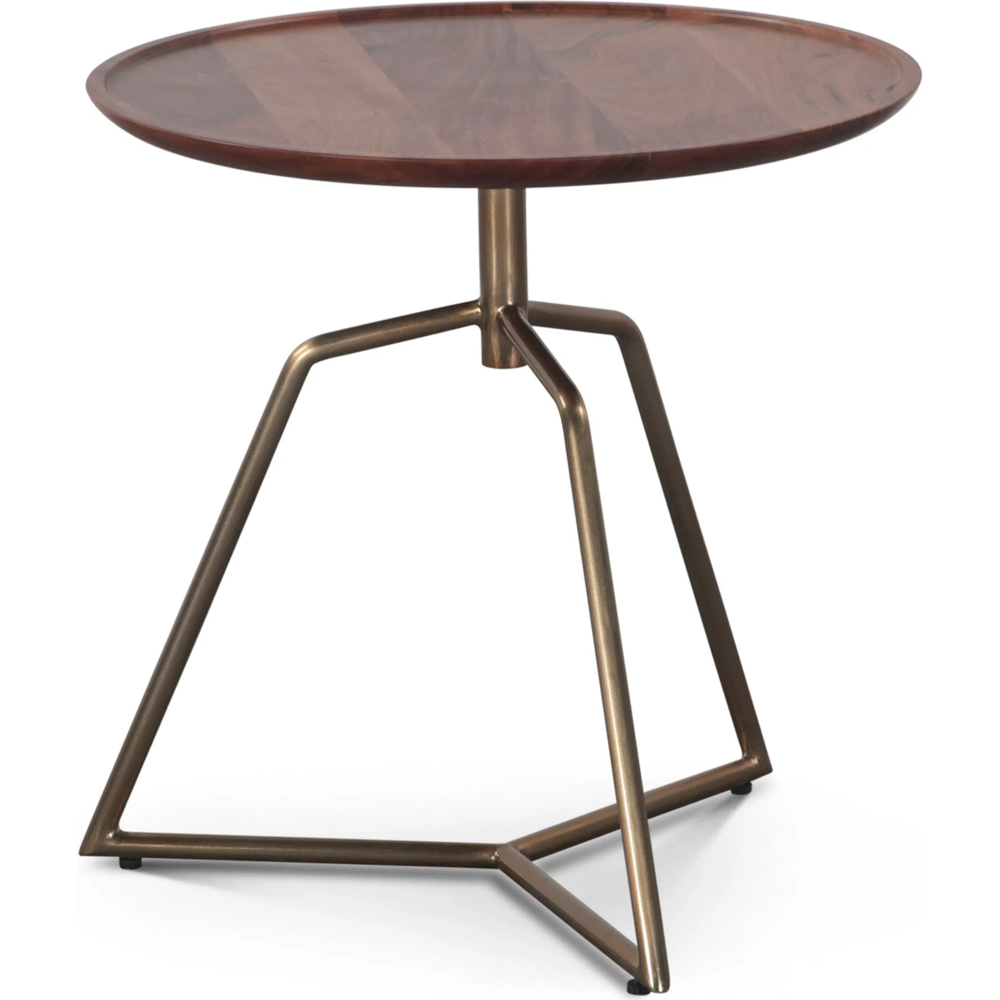 Provence Side Table by World Interiors in brown and dark walnut. Made from mango wood in a unique style.