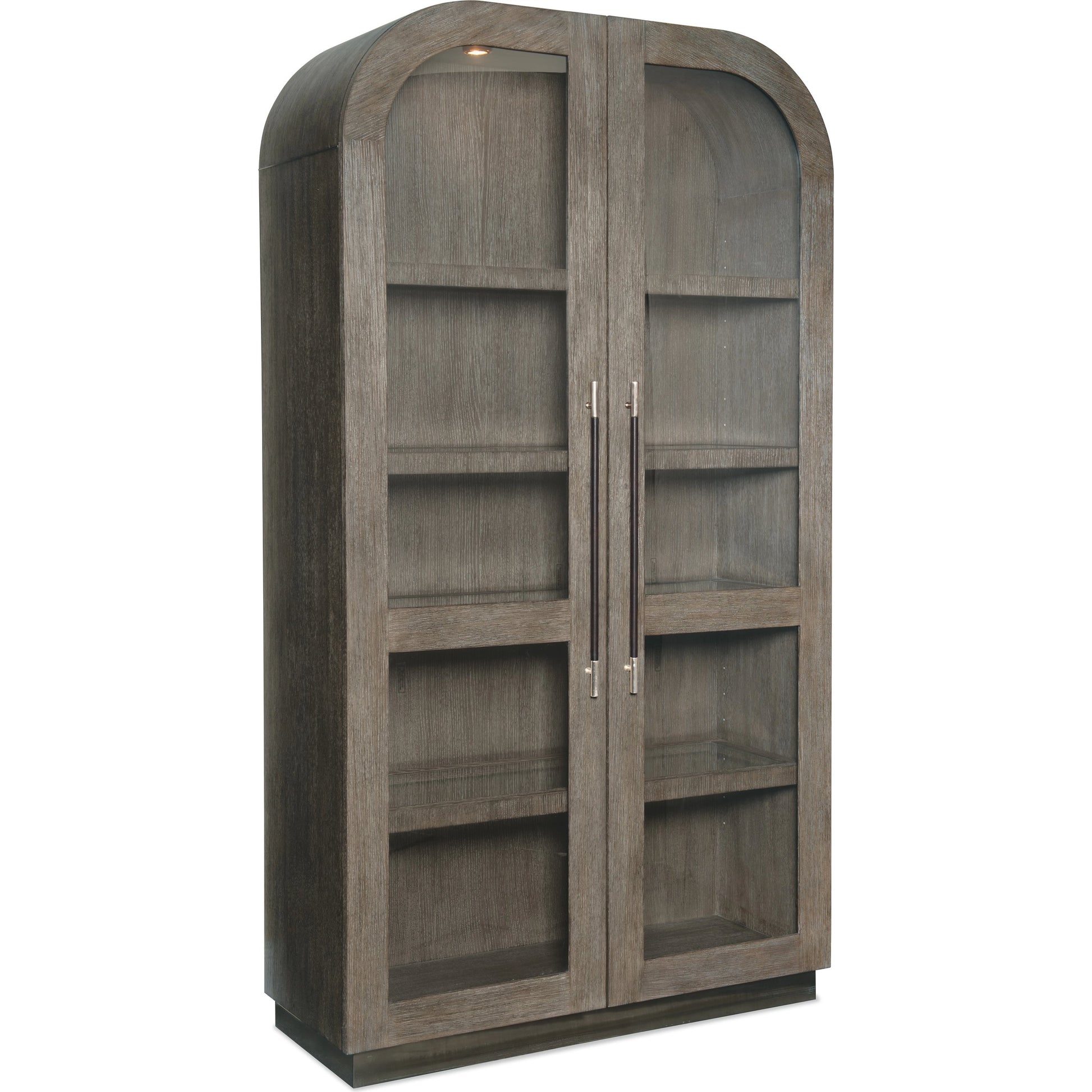 Modern Mood Display Cabinet by Hooker Furniture. Made from oak veneers, metal, glass in a modern style.