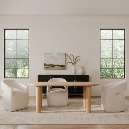 Milo Dining Table Oak by Moe's Home Collection in natural solid oak. Made from unique in a transitional style.