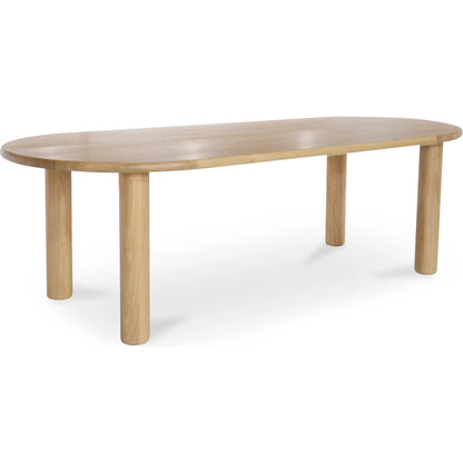 Milo Dining Table Oak by Moe's Home Collection in natural solid oak. Made from unique in a transitional style.