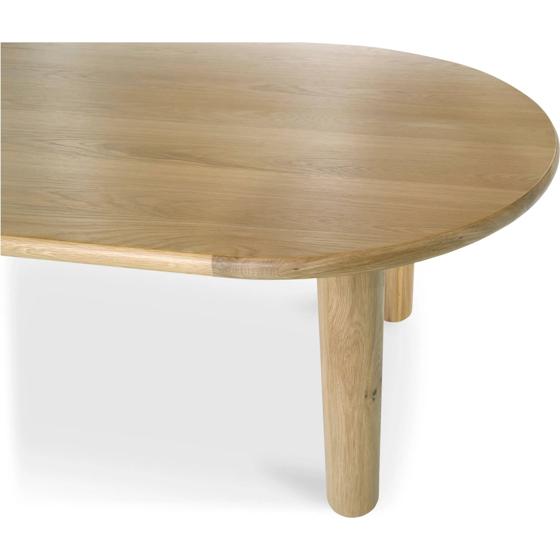 Milo Dining Table Oak by Moe's Home Collection in natural solid oak. Made from unique in a transitional style.