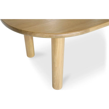 Milo Dining Table Oak by Moe's Home Collection in natural solid oak. Made from unique in a transitional style.