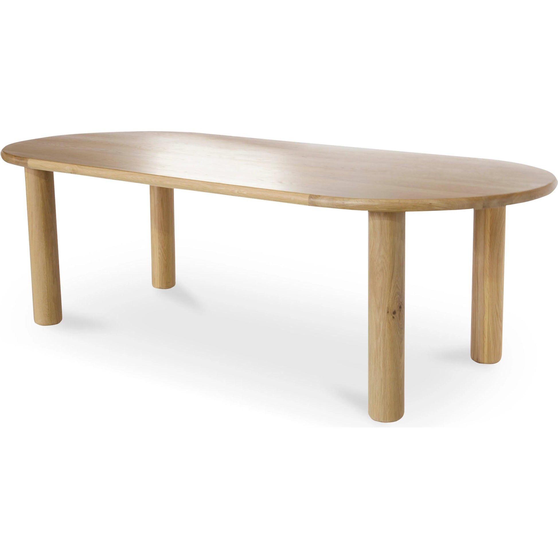 Milo Dining Table Oak by Moe's Home Collection in natural solid oak. Made from unique in a transitional style.