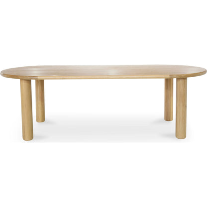 Milo Dining Table Oak by Moe's Home Collection in natural solid oak. Made from unique in a transitional style.