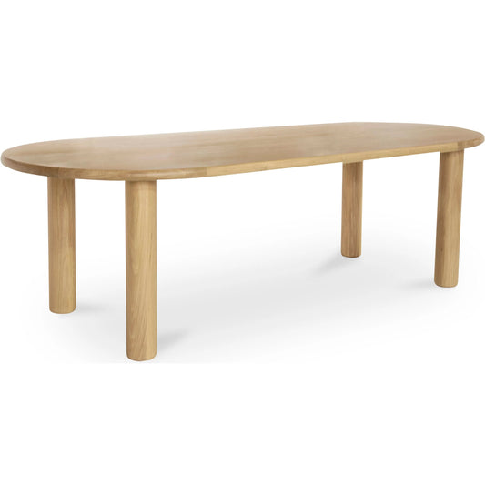 Milo Dining Table Oak by Moe's Home Collection in natural solid oak. Made from unique in a unique style.