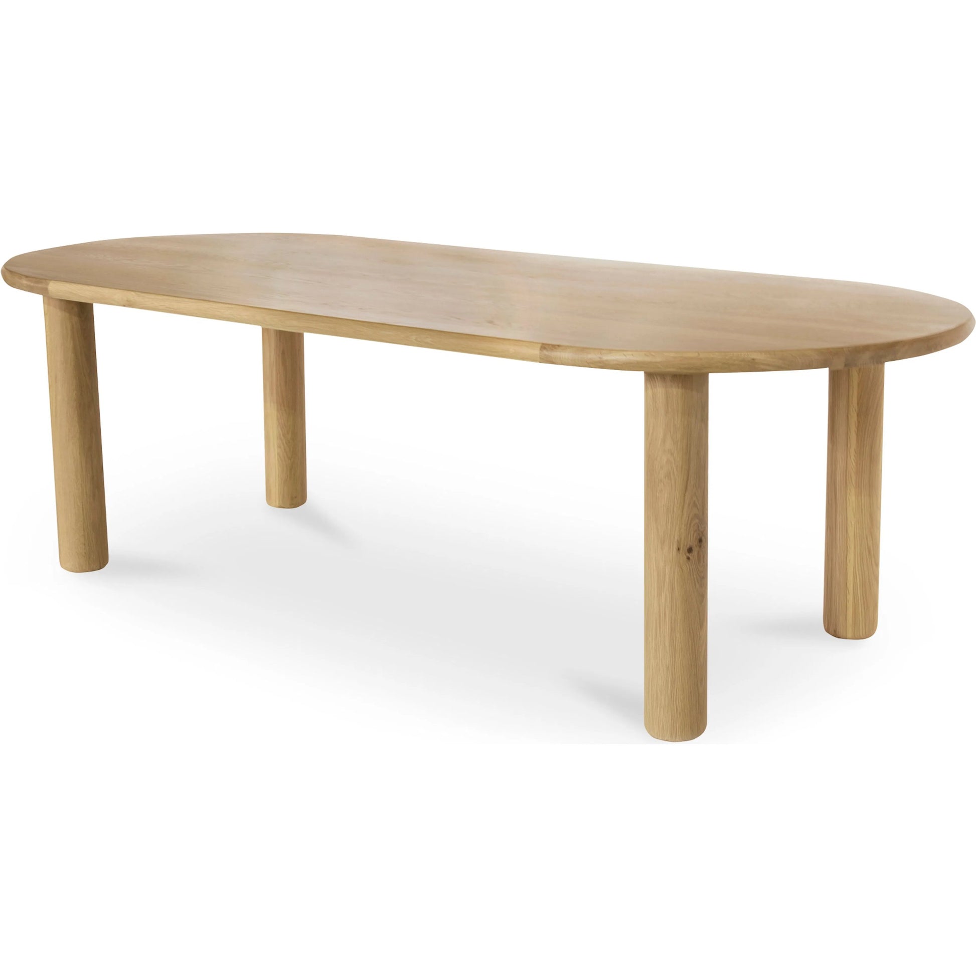 Milo Dining Table Oak by Moe's Home Collection in natural solid oak. Made from unique in a transitional style.