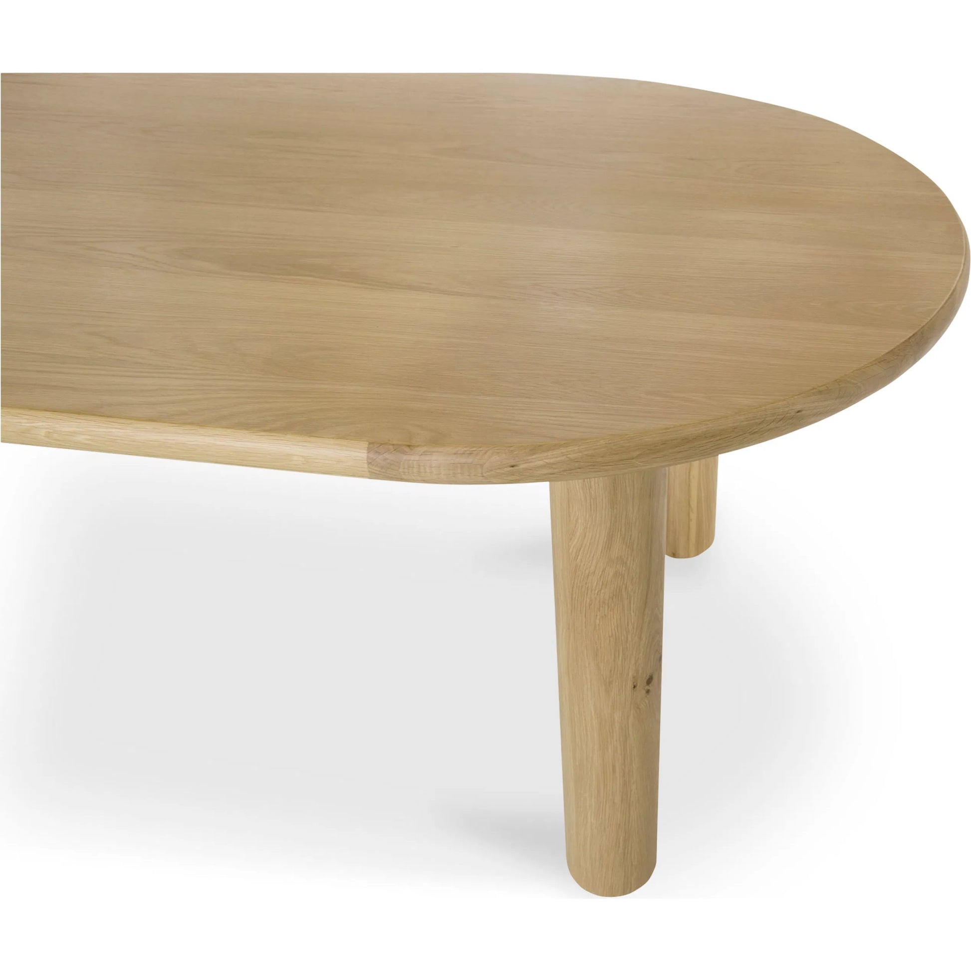 Milo Dining Table Oak by Moe's Home Collection in natural solid oak. Made from unique in a transitional style.