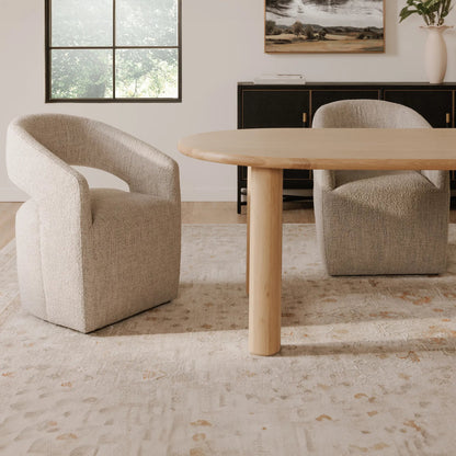 Milo Dining Table Oak by Moe's Home Collection in natural solid oak. Made from unique in a transitional style.
