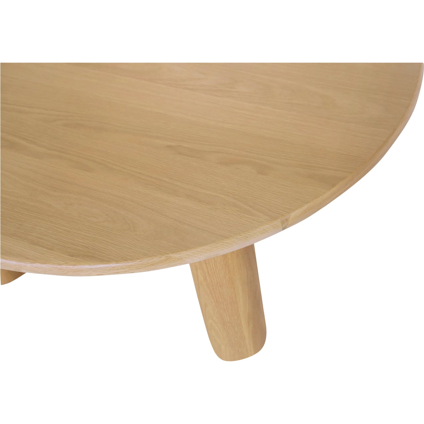 002 SI-2253873 | Closeup | Milo Coffee Table Oak by Moe's Home Collection in natural oak. Made from fsc certified solid oak tabletop edge, fsc certified oak veneer tabletop in a transitional style.