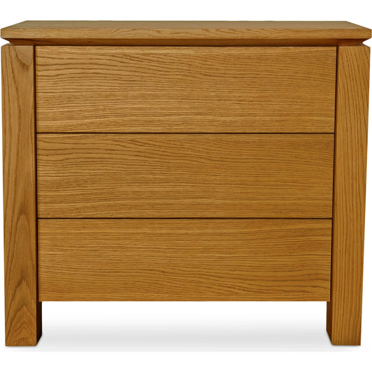 Brook Chest by Moe's Home Collection in country oak. Made from fsc solid oak leg, fsc oak veneer over mdf, undermount glides in a unique style.