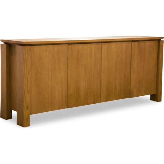 Brook Sideboard by Moe's Home Collection in country oak. Made from fsc solid oak leg, fsc oak veneer over mdf in a transitional style.
