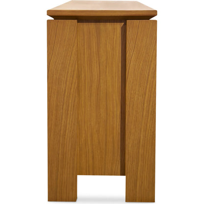 Brook Sideboard by Moe's Home Collection in country oak. Made from fsc solid oak leg, fsc oak veneer over mdf in a transitional style.
