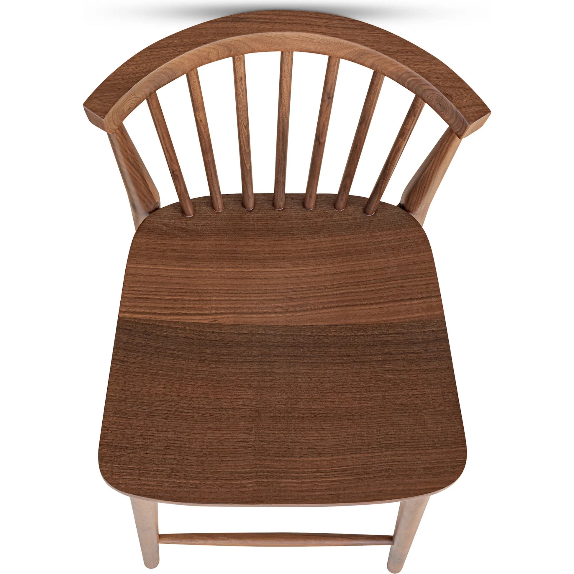 Marley Counter Stool by Moe's Home Collection in brown. Made from solid walnut, walnut veneer over plywood seat in a traditional style.