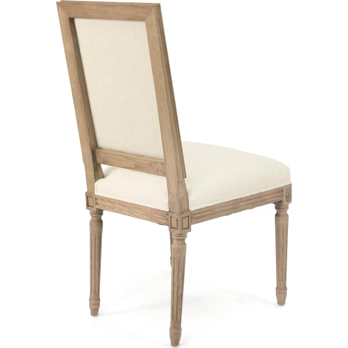 002 SI-2448894 | Additional Silo | Louis Side Chair by Zentique in natural oak, off-white cotton. Made from oak, cotton in a transitional style.