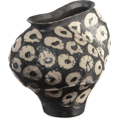 Japonesque Bowl by Currey and Company in black, light mud. Made from porcelain in a modern style.