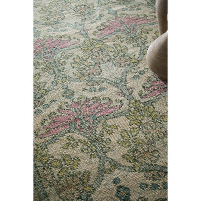 Beall Traditional & Botanical Rug - 6714F by Feizy in ivory, pink, green. Made from wool in a unique style.
