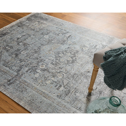 Sarrant Transitional Rug - 3966F by Feizy in gray, silver, ivory. Made from viscose, polyester in a unique style.
